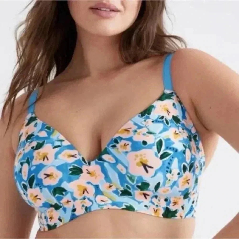 Knix WingWoman Contour Bra Bouquet Blue Floral